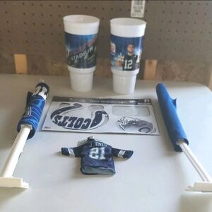 Indy Colts Fan Bundle Official NFL Car Flags, Magnets, Mini Jersey, Stadium Cups